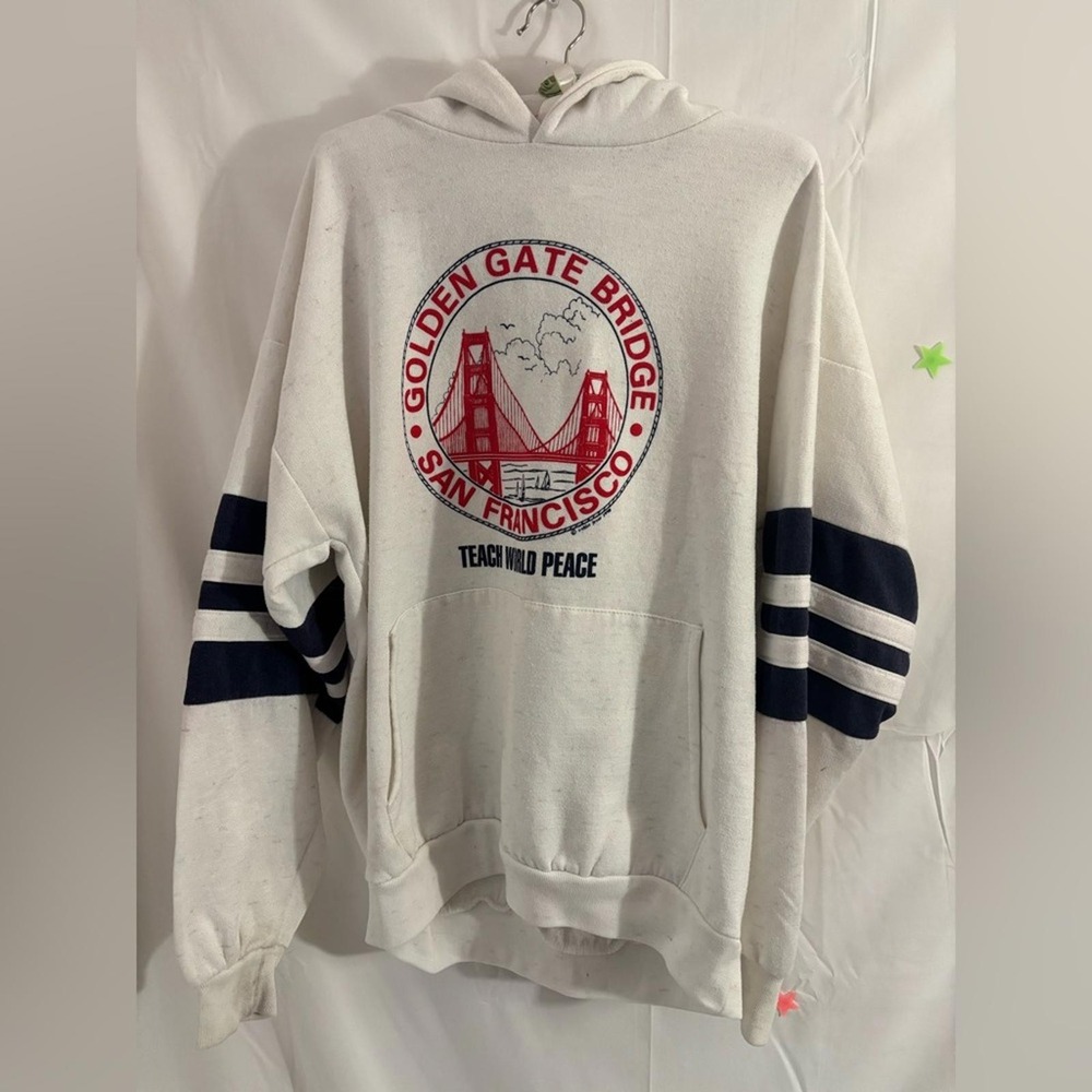 Vintage Magic Golden Gate Bridge Hoodie Unisex Size L/XL